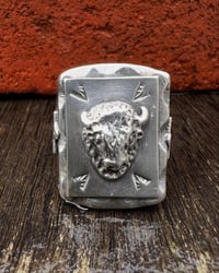 Image 3 of WL&A Handmade Heavy Layered Buffalo & Thunderbird Signet