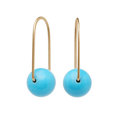 Image of Lapis, Turquoise or Pearl Earrings (4 choices)