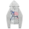 USA VIAN ZIP HOODIE GRAY