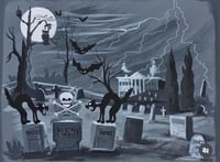 Graveyard Politics-  Super Extra Large 16x20