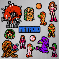 Image 1 of Metroid Magnet Set (14 Pieces)