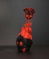 Image 2 of 3D Printed Heart Vase with Melting Skull