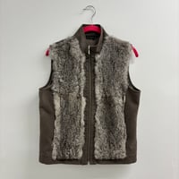 Image 1 of fur trim vest