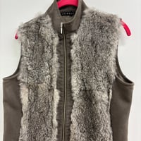 Image 2 of fur trim vest