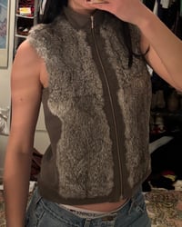 Image 4 of fur trim vest