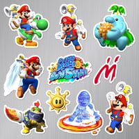 Image 1 of Super Mario Sunshine Magnet Set (10 Pieces)