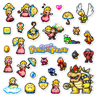 Image 1 of Super Princess Peach Sticker Set (29 Pieces)