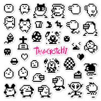 Image 1 of Tamagotchi Original P1 & P2 Sticker Set (39 Pieces)