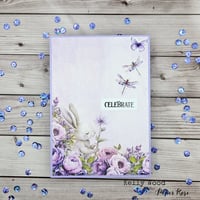 Celebrate - Baby Card with bunny and dragonflies