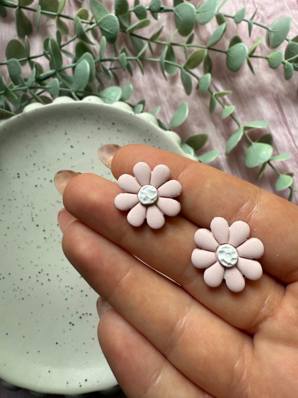 Image of Baby Pink Daisy Studs
