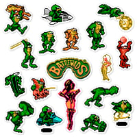 Image 1 of Battletoads NES Sticker Set (18 Pieces)