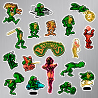 Image 1 of Battletoads NES Magnet Set (18 Pieces)