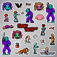 Image 1 of Friday the 13th NES Magnet Set (23 Pieces)