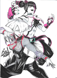 Image 2 of Ling Ruby (eSoul) // A.K.I & Juri - Street Fighter 6 Original Artwork