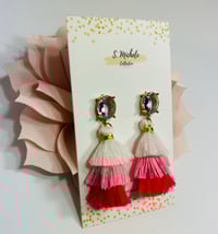 Image 2 of Mini Tiered Tassel (Voilet Oval Gem Post)