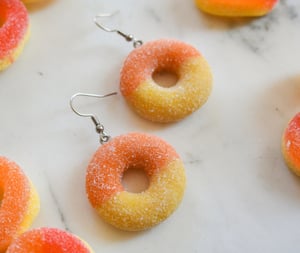 Image of Peach rings earrings