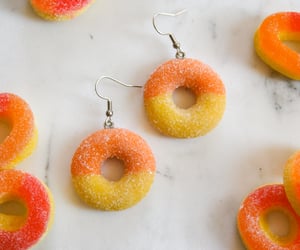 Image of Peach rings earrings