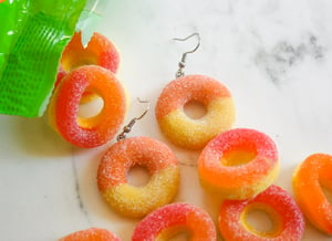 Image of Peach rings earrings