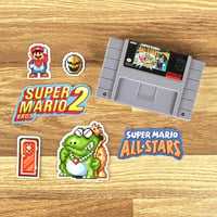 Image 2 of Super Mario Bros. 2 Super Mario All-Stars Sticker Set (29 Pieces)