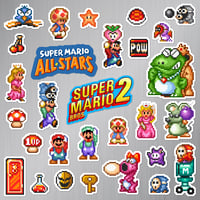 Image 1 of Super Mario Bros. 2 Super Mario All-Stars Magnet Set (29 Pieces)