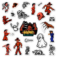 Image 1 of A Nightmare on Elm Street NES Sticker Set (23 Pieces)