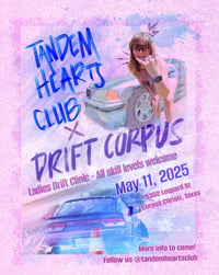 Drift Event Registration for Tandem Hearts Club X Drift Corpus 5.11.25