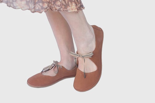 Image of Passion Ballet flats in Ginger Nubuck