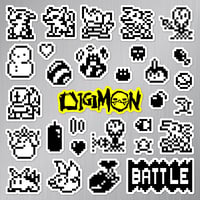 Image 1 of Digimon Original Virtual Pet 1997 Version 2 Magnet Set (30 Pieces)