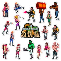 Image 1 of Double Dragon Arcade Sticker Set (18 Pieces)