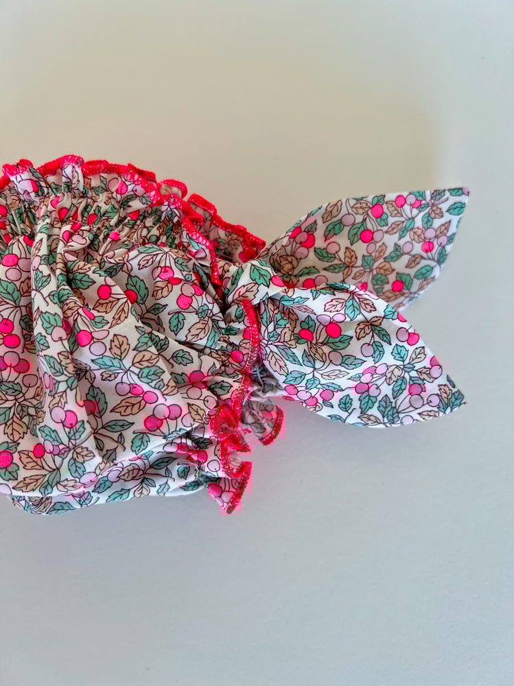 Image of Bikini en liberty Colleen's Orchard - Sorbet et Rose Fluo