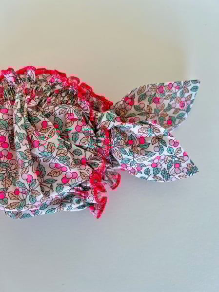 Image of Bikini en liberty Colleen's Orchard - Sorbet et Rose Fluo