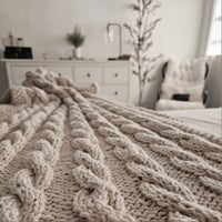 Image 1 of Lenox Cable Throw Blanket