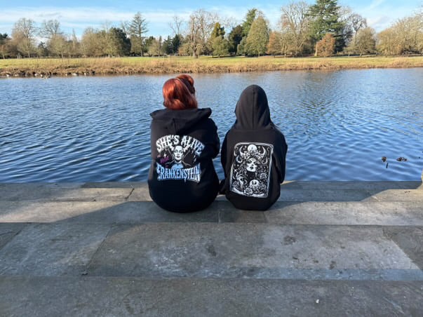 Rockabilly Bride over hoodie