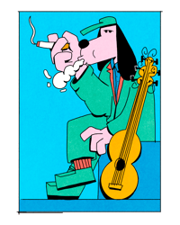 The Dog Blues Print