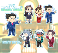 ACE ATTORNEY SERIES: stickers!