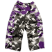 Image of THE FEAR GENERATION WIDE MILITARY CARGO DOUBLE PANT PURPLE / SNOW CUT