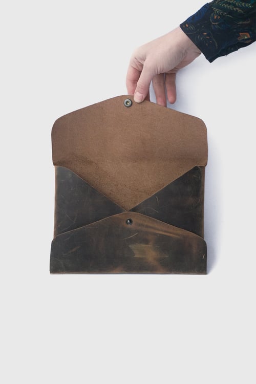 Image of The Envelope Clutch in Brown