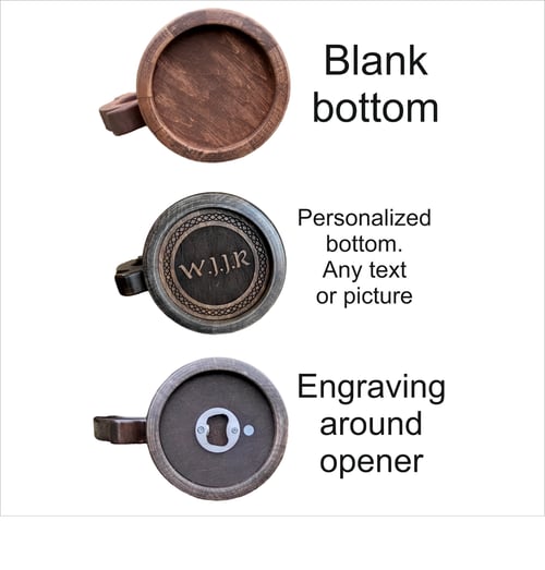 Image of Fenrir Wooden beer mug, Gift for him, Celtic beer tankard, 22oz, personalized gift, Vikings gift