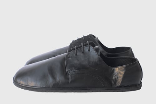 Image of Plain Toe Derby in Glorious Black - 46 EU - Ready to ship