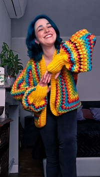 Image 2 of Rainbow Bright Cozy Cardigan - one size