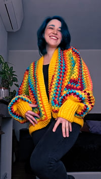 Image 1 of Rainbow Bright Cozy Cardigan - one size