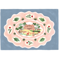 A3 Pink Lustre Tulips Platter Print