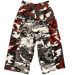 Image of THE FEAR GENERATION WIDE MILITARY CARGO DOUBLE PANT RED / SNOW CUT