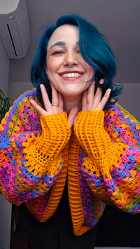 Image 2 of Psychedelic Pop Cozy Cardigan - one size