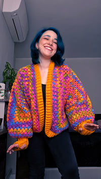 Image 3 of Psychedelic Pop Cozy Cardigan - one size