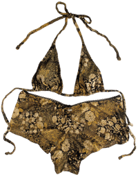 Image 1 of ♲ Gold High-Rise Boyshort Set - XL 