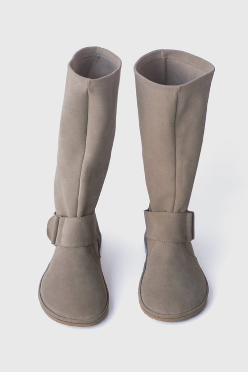 Image of Slouchy boots in Grey suede - 38 EU - Ready to Ship