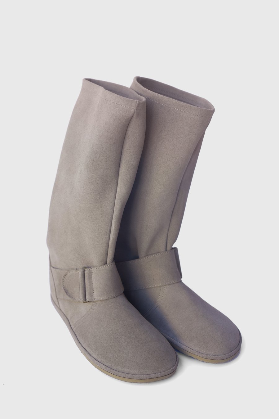 Image of Slouchy boots in Grey suede - 38 EU - Ready to Ship