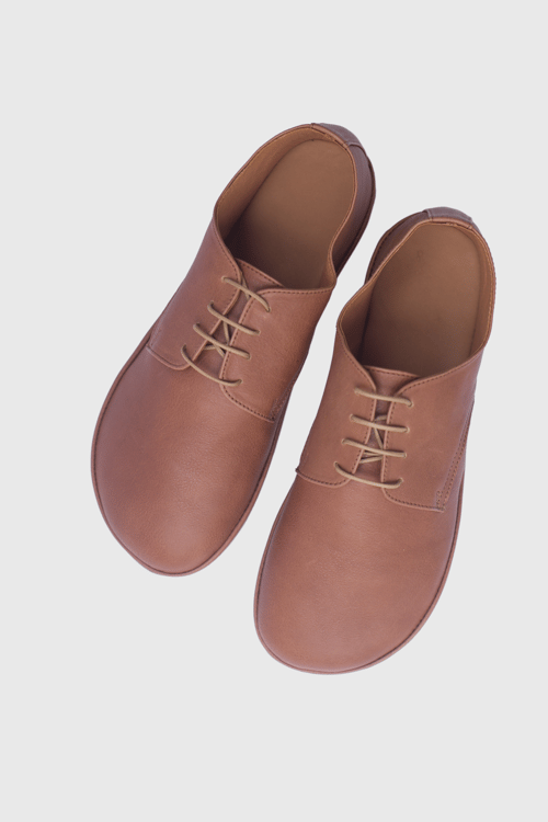 Image of Plain Toe Derby in Tobacco Brown - 39 EU - Ready to ship 