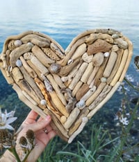 Image 1 of Sea heart driftwood heart 30 cm